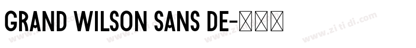 Grand Wilson Sans DE字体转换
